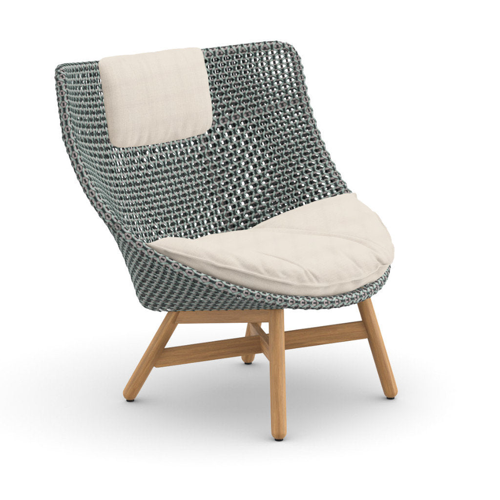 DEDON MBRACE Teak Hochlehner inkl. Sitz & Nackenkissen Dry Plus