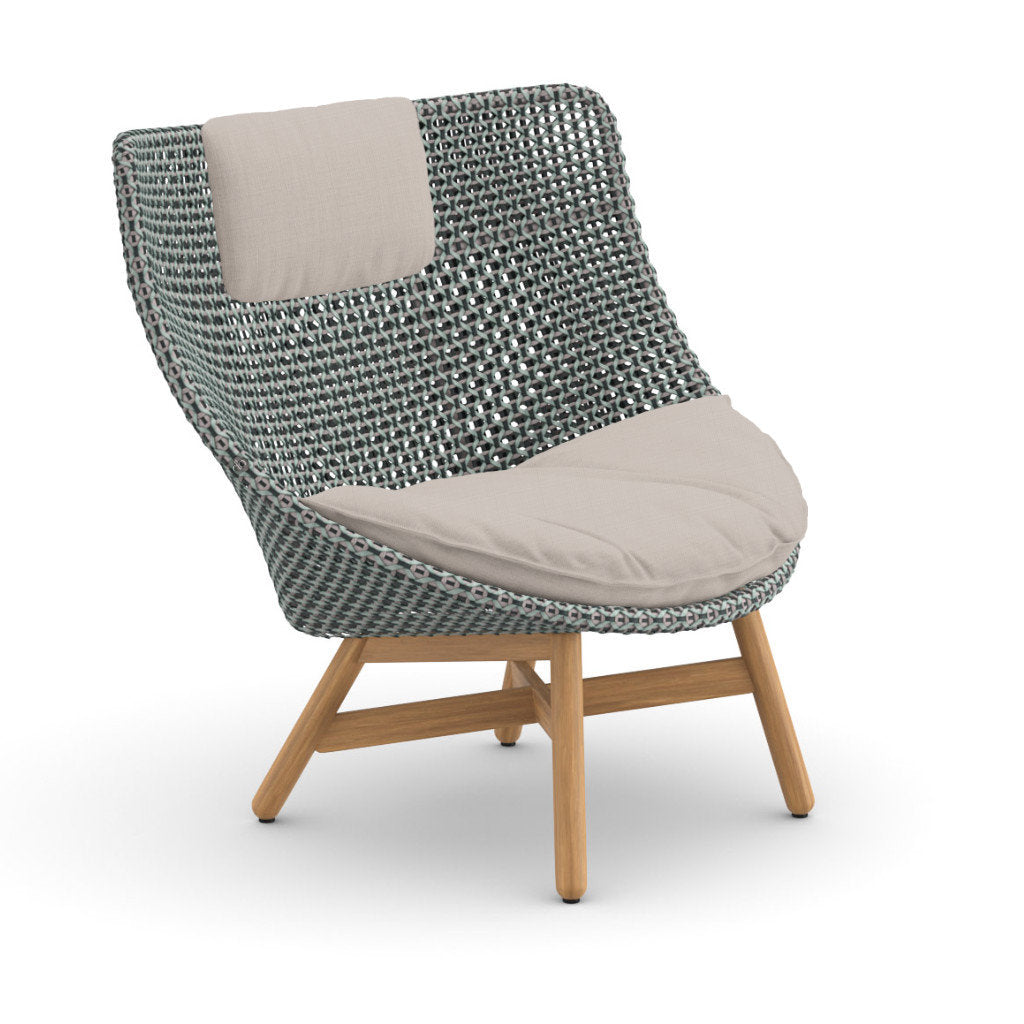 DEDON MBRACE Teak Hochlehner inkl. Sitz & Nackenkissen Dry Plus