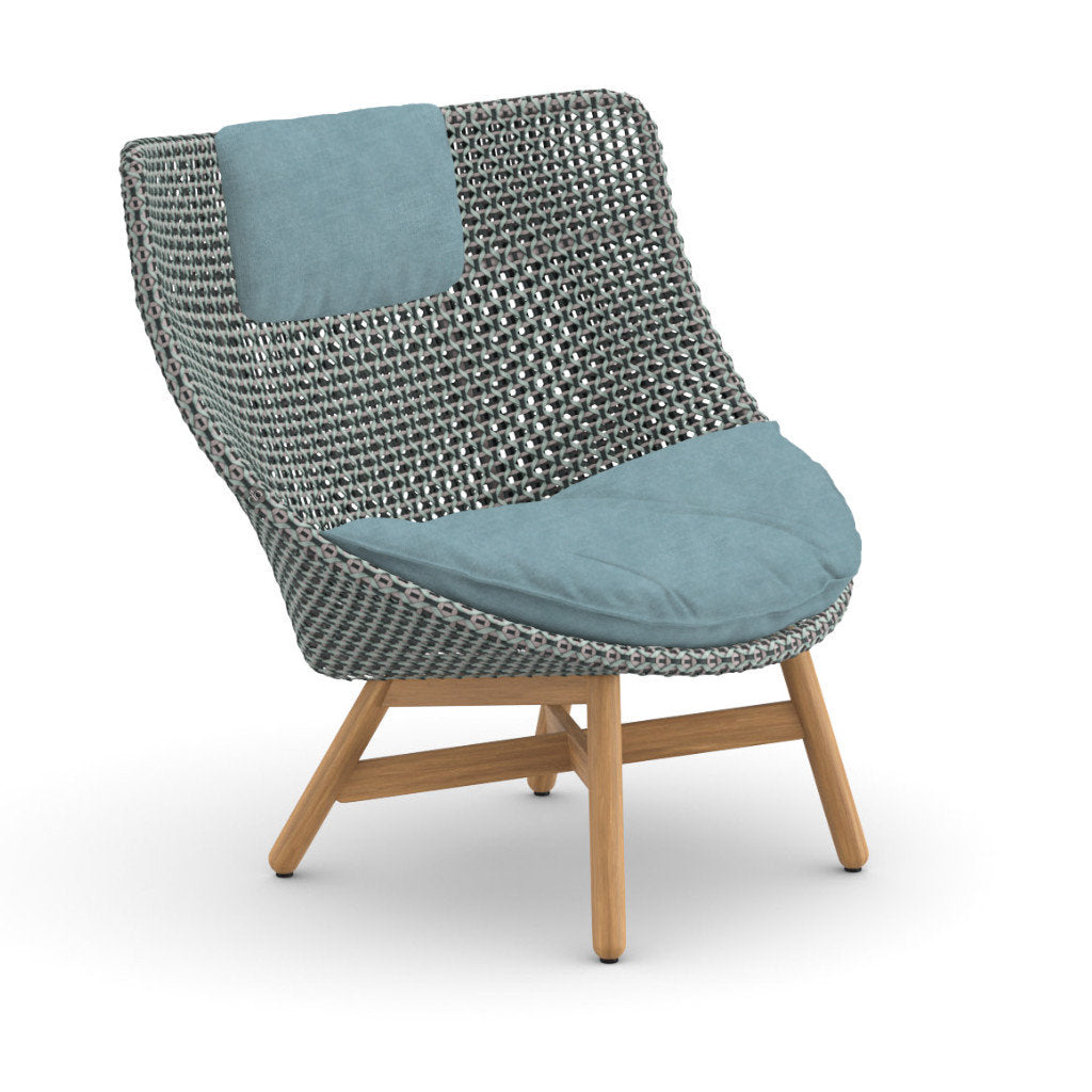 DEDON MBRACE Teak Hochlehner inkl. Sitz & Nackenkissen Dry Plus