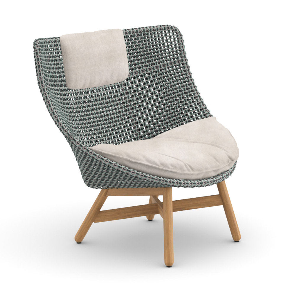 DEDON MBRACE Teak Hochlehner inkl. Sitz & Nackenkissen Dry Plus