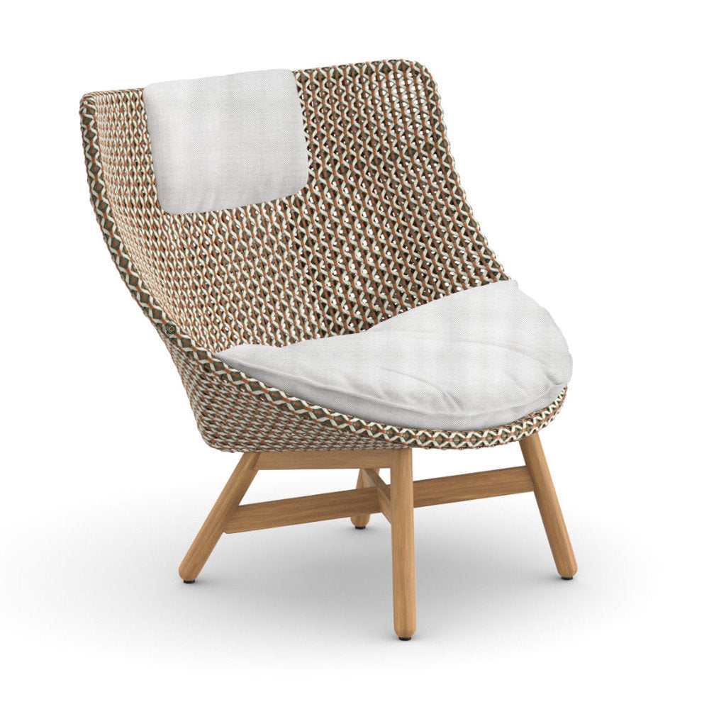 DEDON MBRACE Teak Hochlehner inkl. Sitz & Nackenkissen Dry Plus