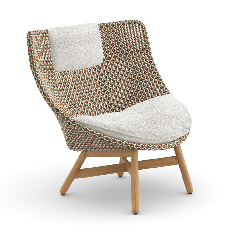 DEDON MBRACE Teak Hochlehner inkl. Sitz & Nackenkissen Dry Plus