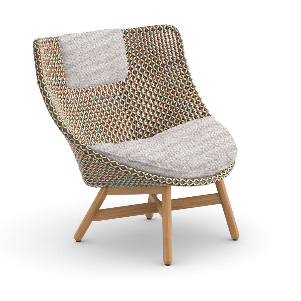 DEDON MBRACE Teak Hochlehner inkl. Sitz & Nackenkissen Dry Plus