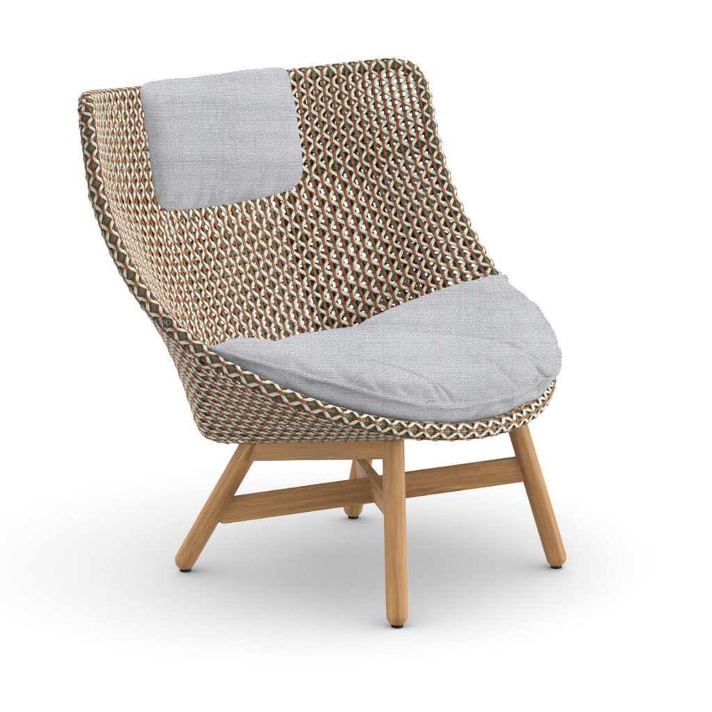 DEDON MBRACE Teak Hochlehner inkl. Sitz & Nackenkissen Dry Plus