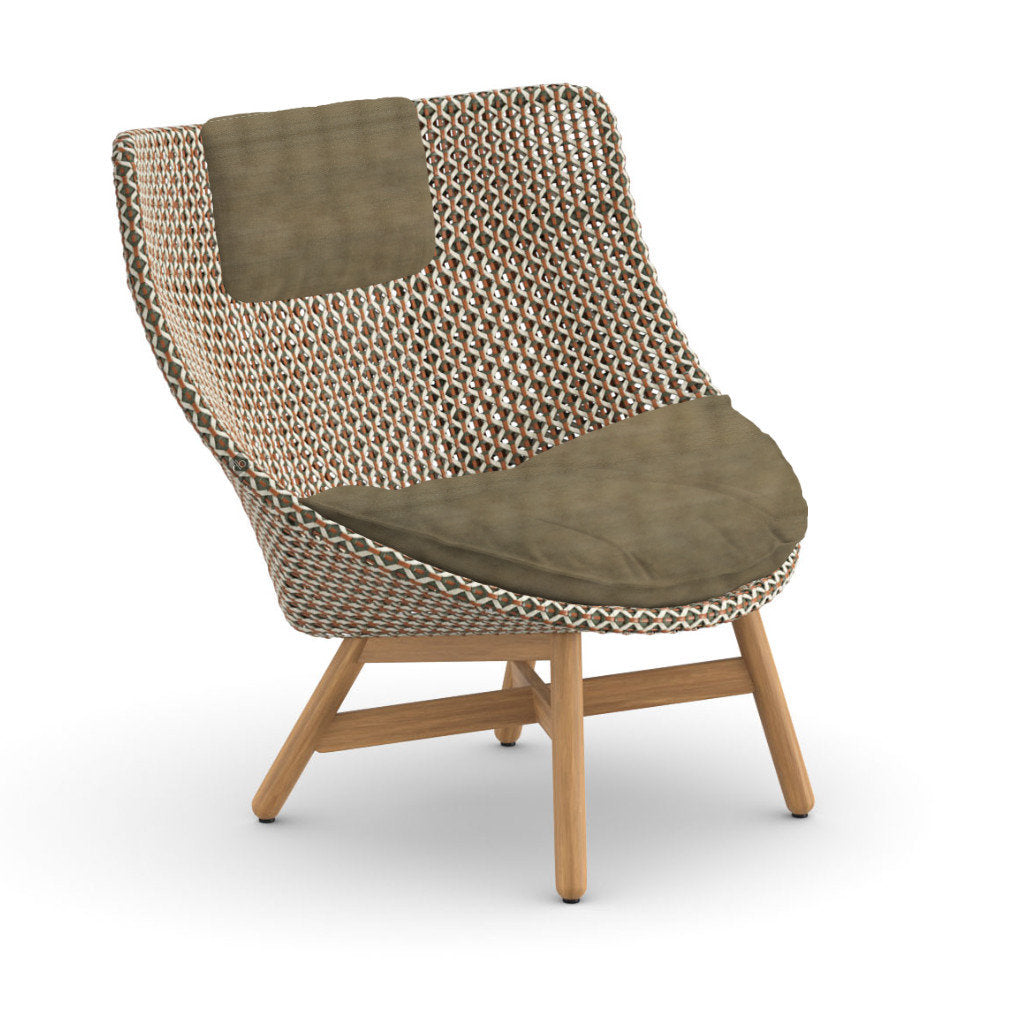 DEDON MBRACE Teak Hochlehner inkl. Sitz & Nackenkissen Dry Plus