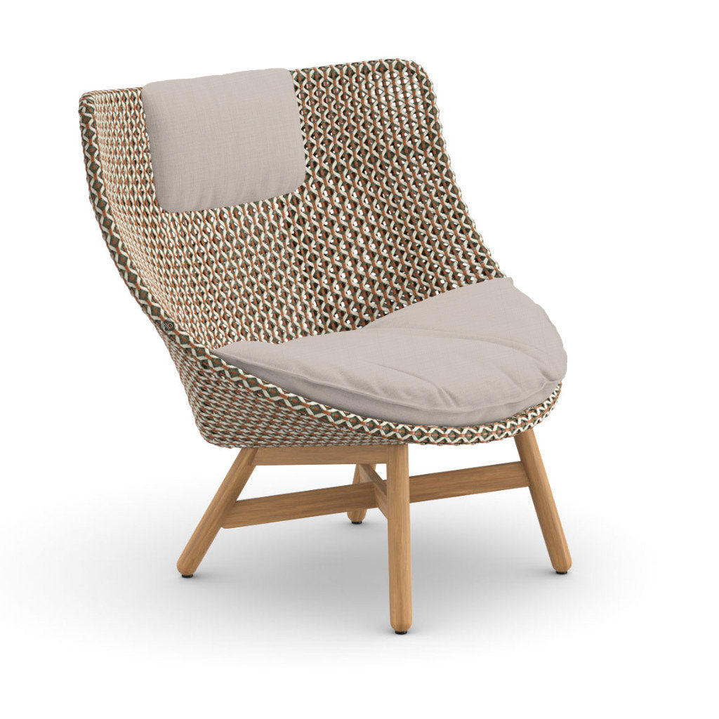 DEDON MBRACE Teak Hochlehner inkl. Sitz & Nackenkissen Dry Plus