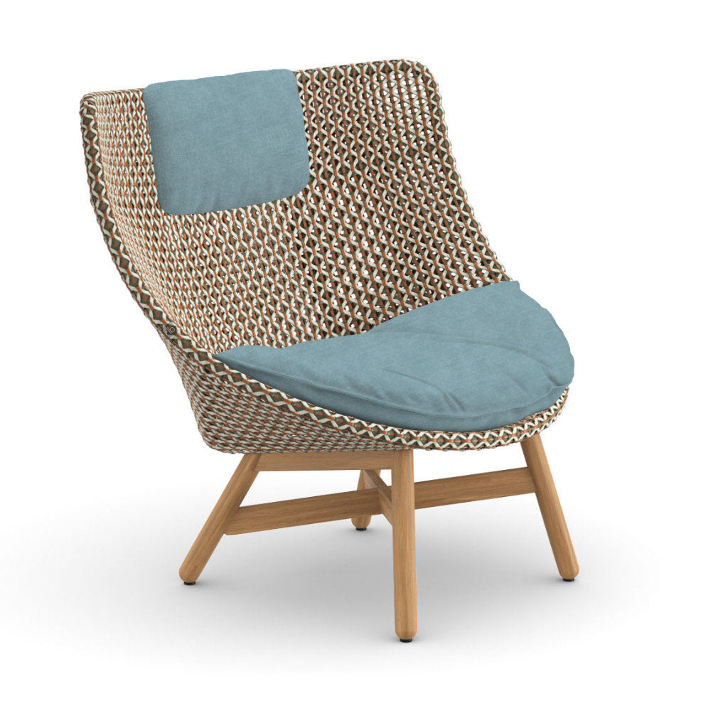 DEDON MBRACE Teak Hochlehner inkl. Sitz & Nackenkissen Dry Plus