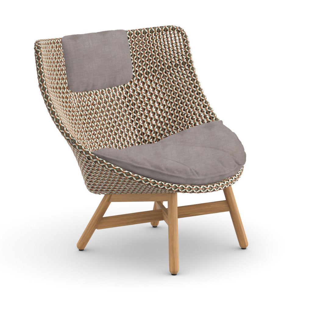 DEDON MBRACE Teak Hochlehner inkl. Sitz & Nackenkissen Dry Plus