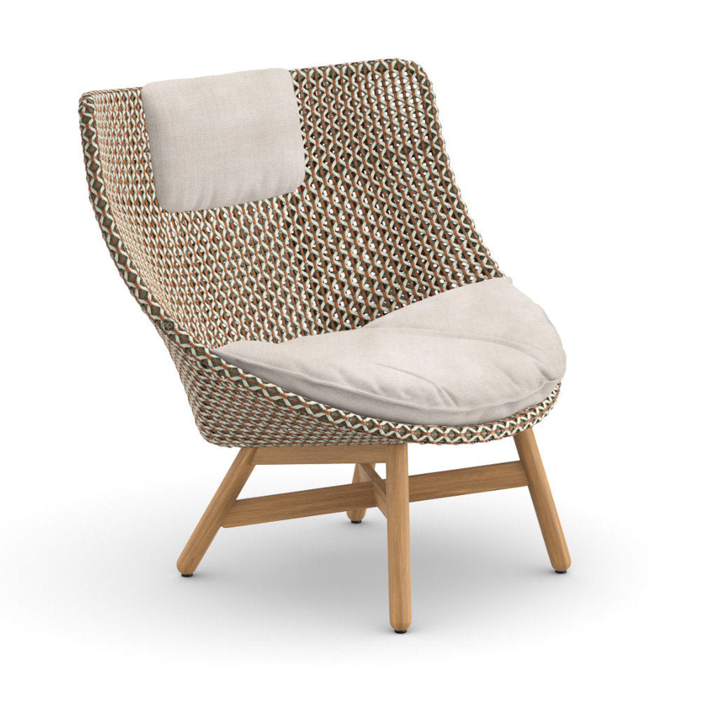 DEDON MBRACE Teak Hochlehner inkl. Sitz & Nackenkissen Dry Plus