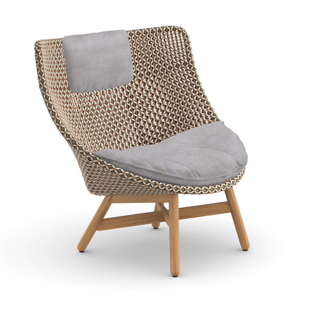 DEDON MBRACE Teak Hochlehner inkl. Sitz & Nackenkissen Dry Plus