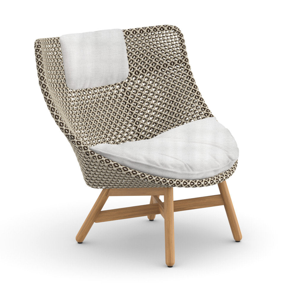 DEDON MBRACE Teak Hochlehner inkl. Sitz & Nackenkissen Dry Plus