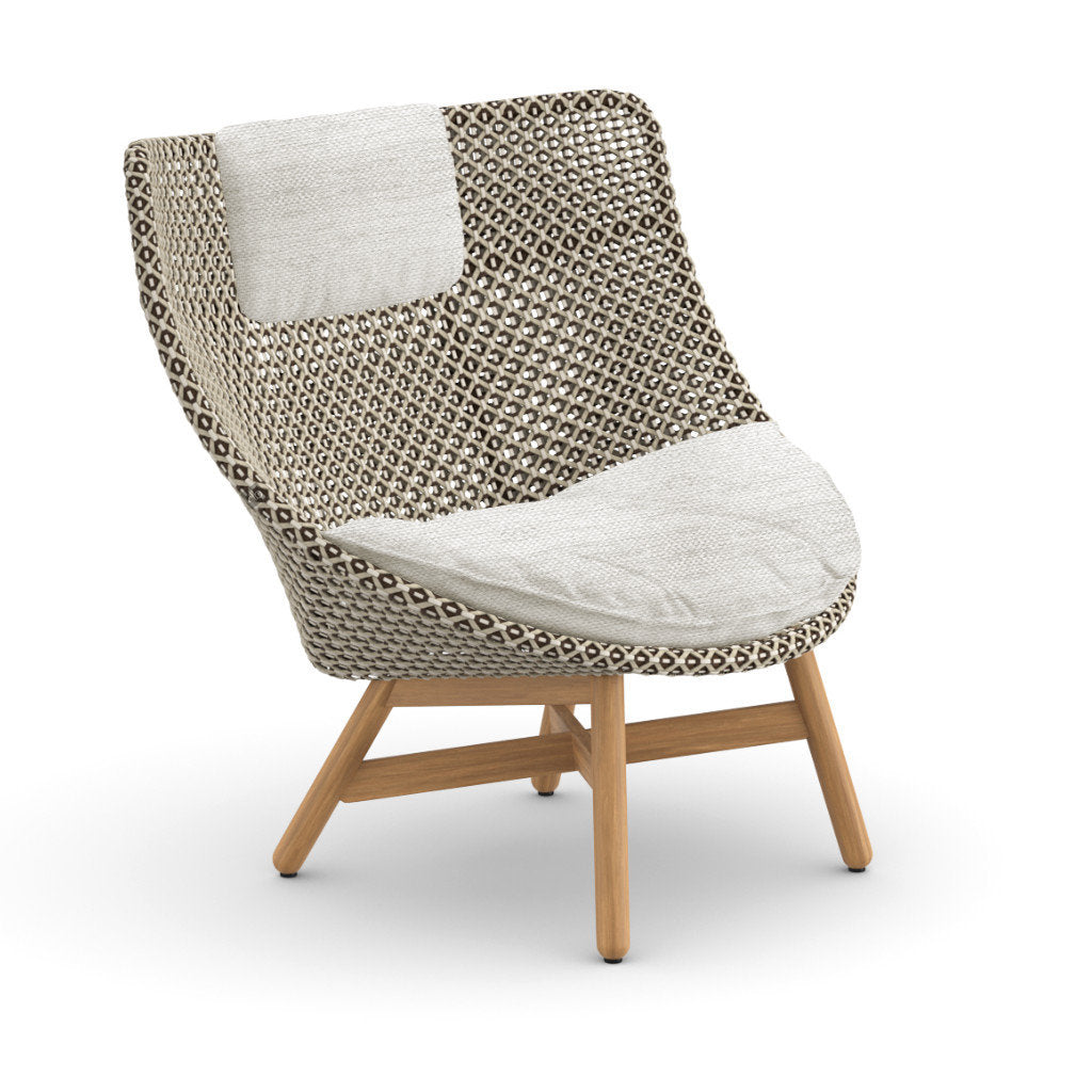 DEDON MBRACE Teak Hochlehner inkl. Sitz & Nackenkissen Dry Plus