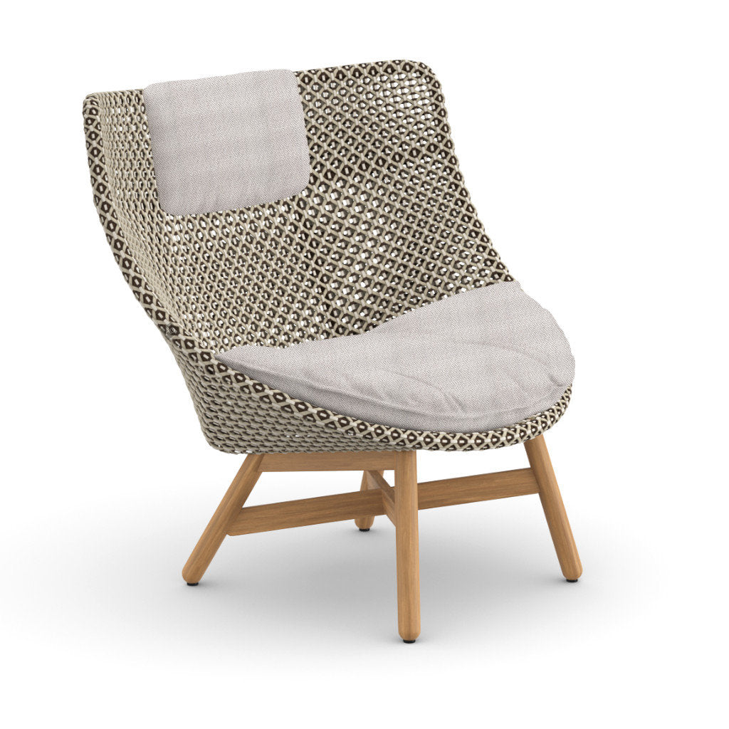 DEDON MBRACE Teak Hochlehner inkl. Sitz & Nackenkissen Dry Plus