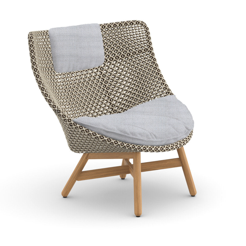 DEDON MBRACE Teak Hochlehner inkl. Sitz & Nackenkissen Dry Plus