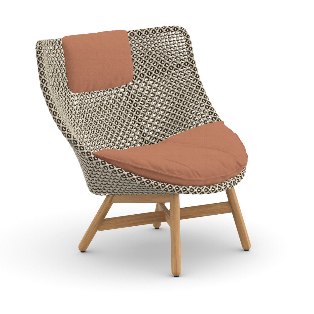 DEDON MBRACE Teak Hochlehner inkl. Sitz & Nackenkissen Dry Plus