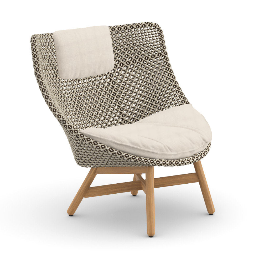 DEDON MBRACE Teak Hochlehner inkl. Sitz & Nackenkissen Dry Plus