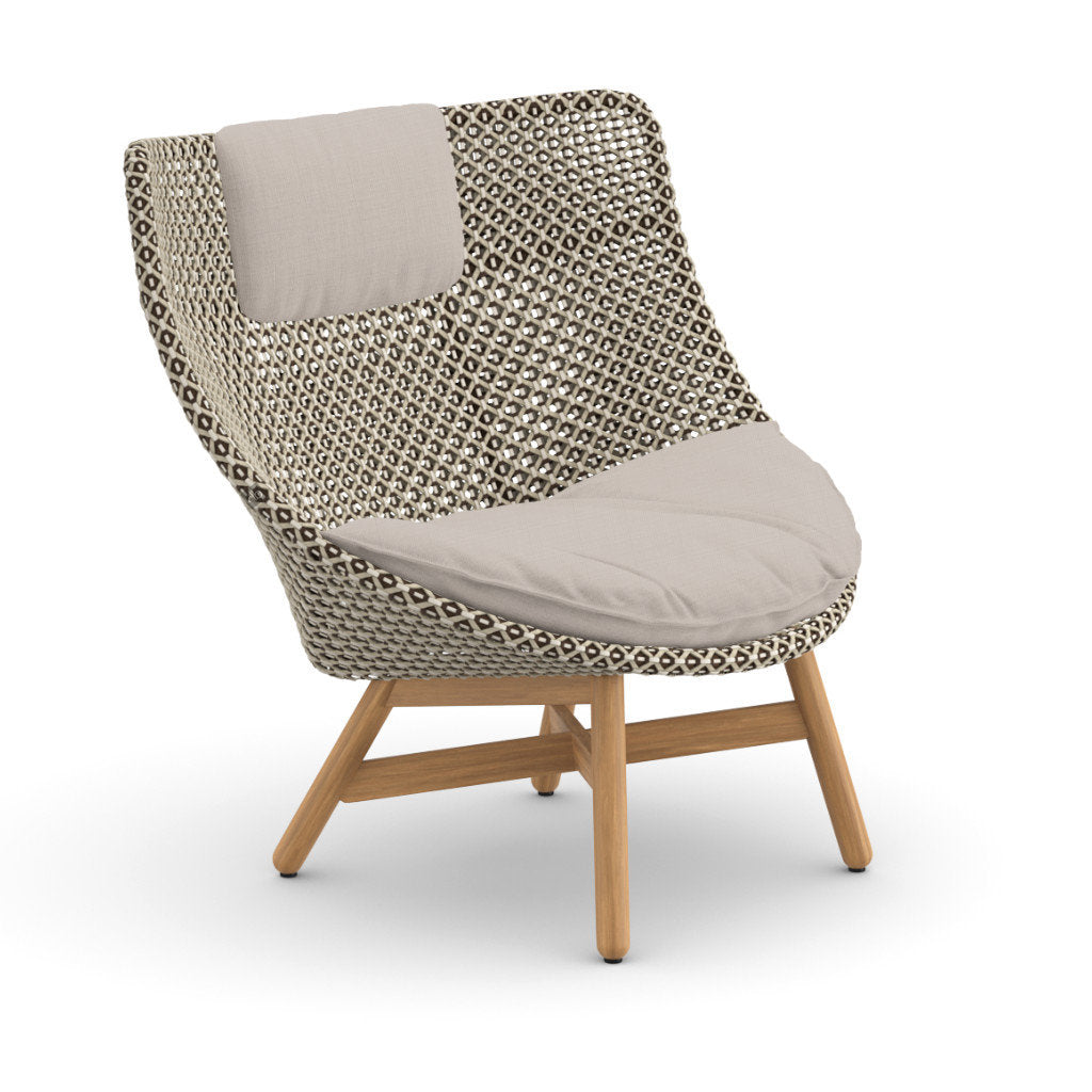 DEDON MBRACE Teak Hochlehner inkl. Sitz & Nackenkissen Dry Plus