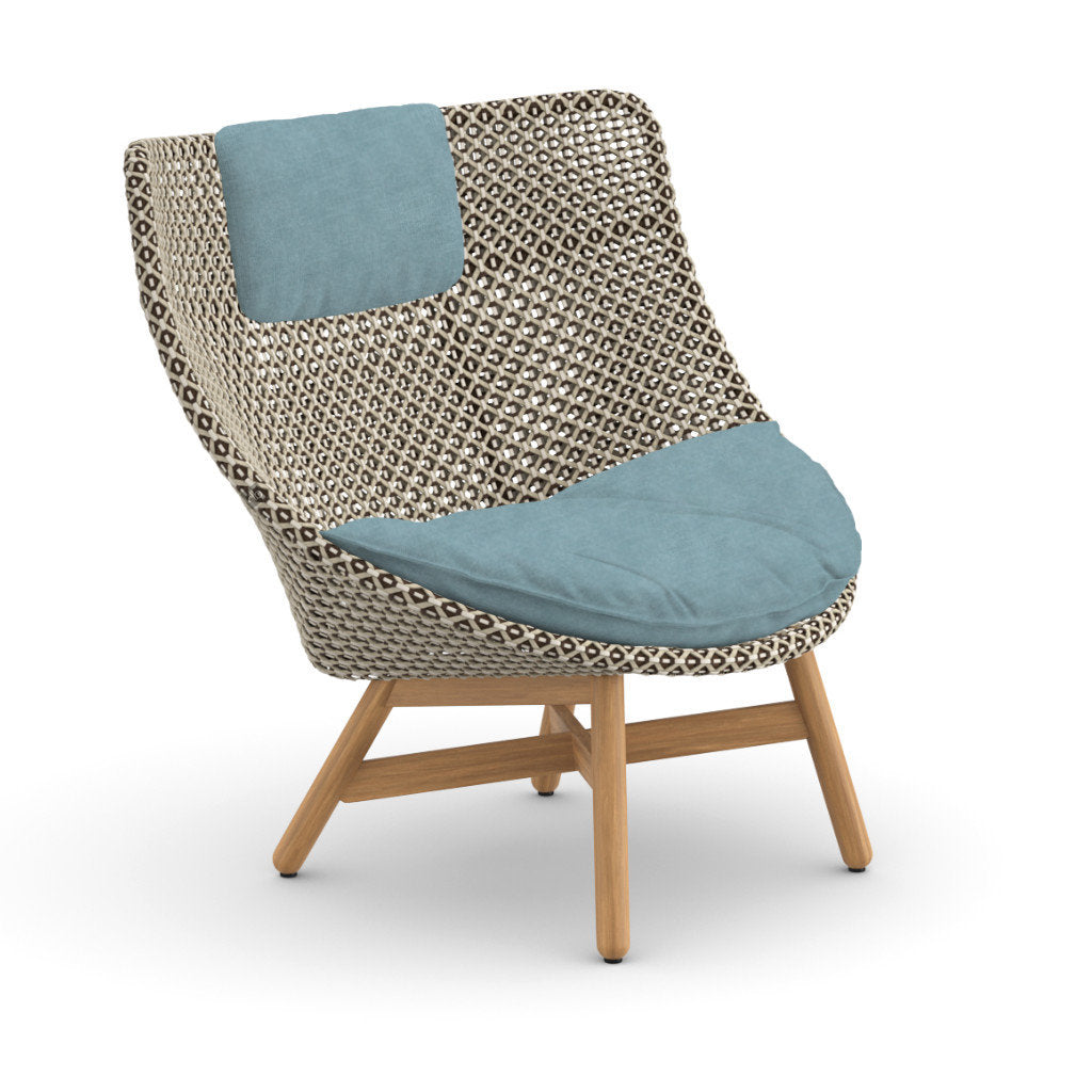 DEDON MBRACE Teak Hochlehner inkl. Sitz & Nackenkissen Dry Plus