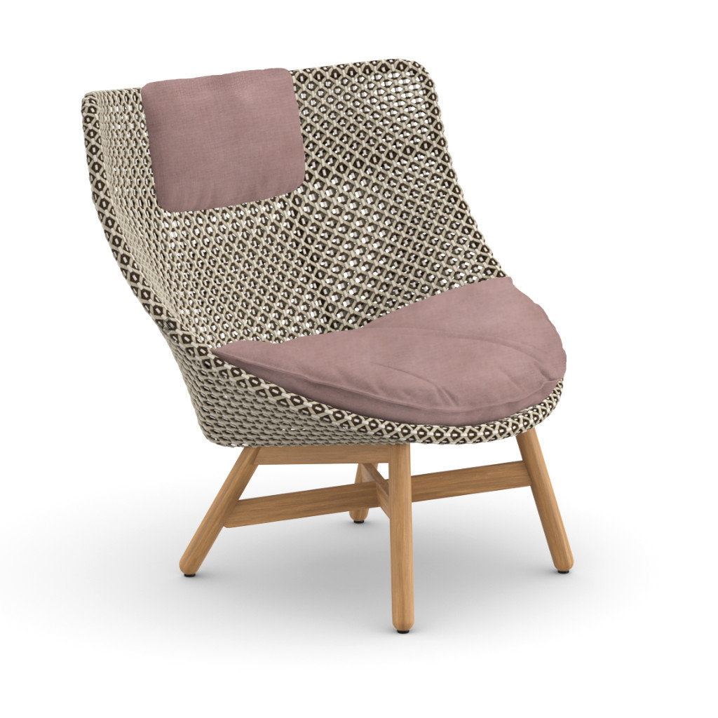 DEDON MBRACE Teak Hochlehner inkl. Sitz & Nackenkissen Dry Plus