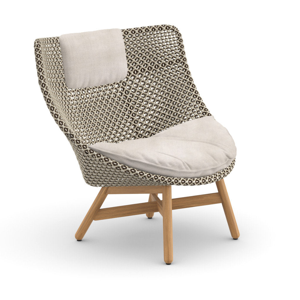 DEDON MBRACE Teak Hochlehner inkl. Sitz & Nackenkissen Dry Plus