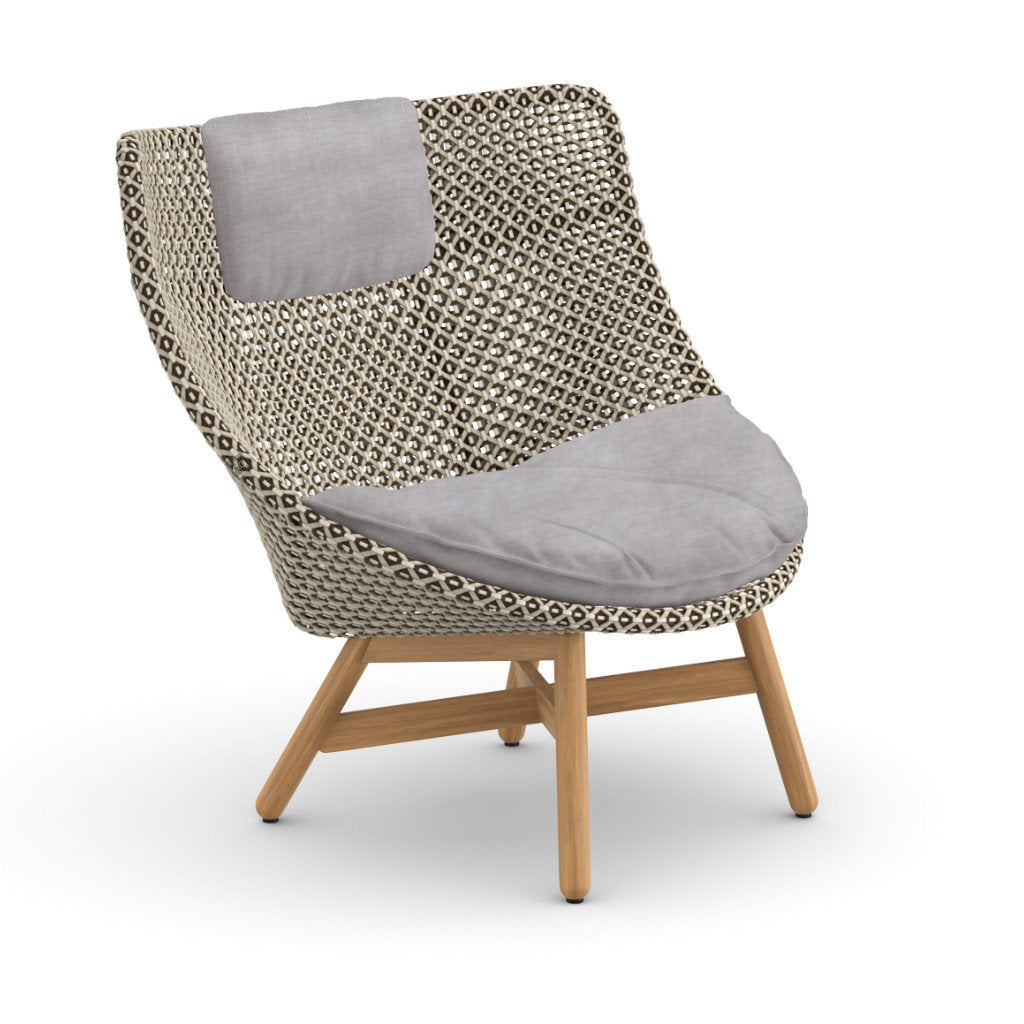 DEDON MBRACE Teak Hochlehner inkl. Sitz & Nackenkissen Dry Plus