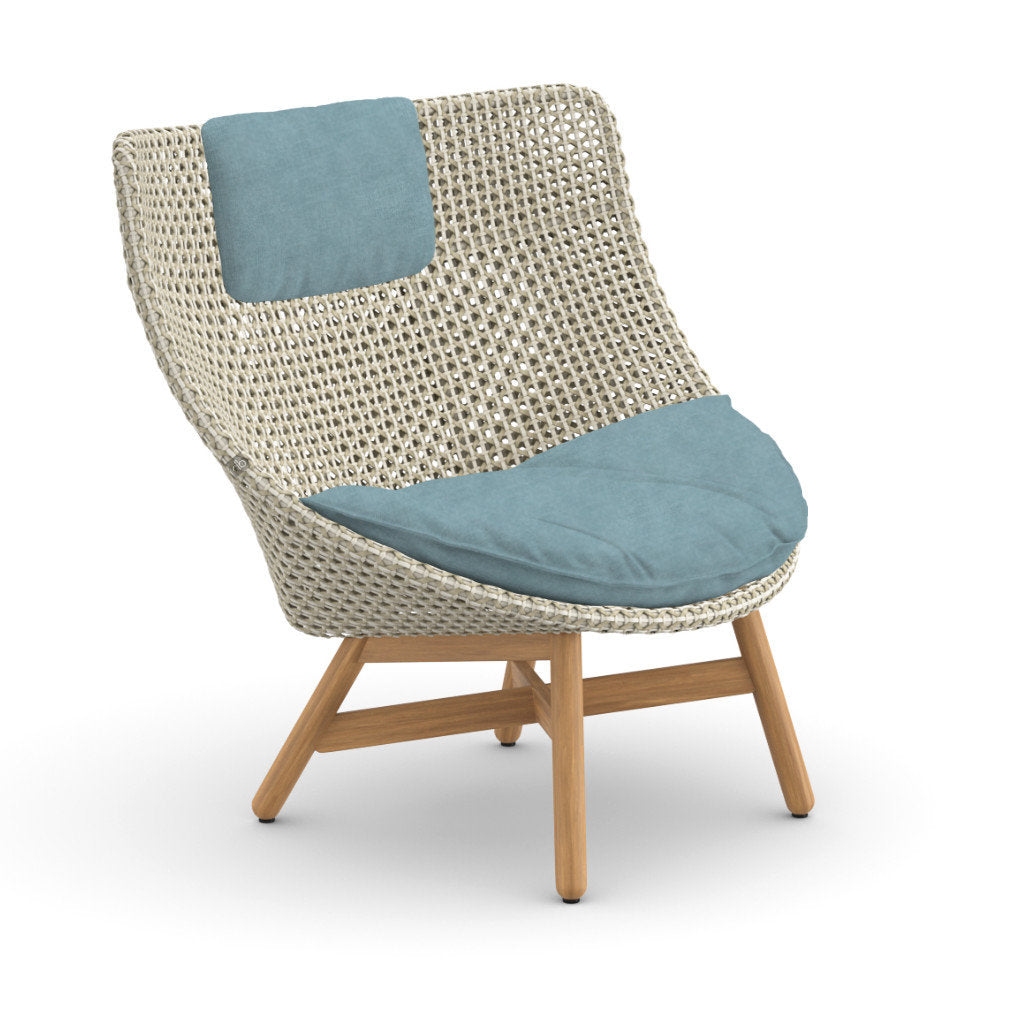 DEDON MBRACE Teak Hochlehner inkl. Sitz & Nackenkissen Dry Plus