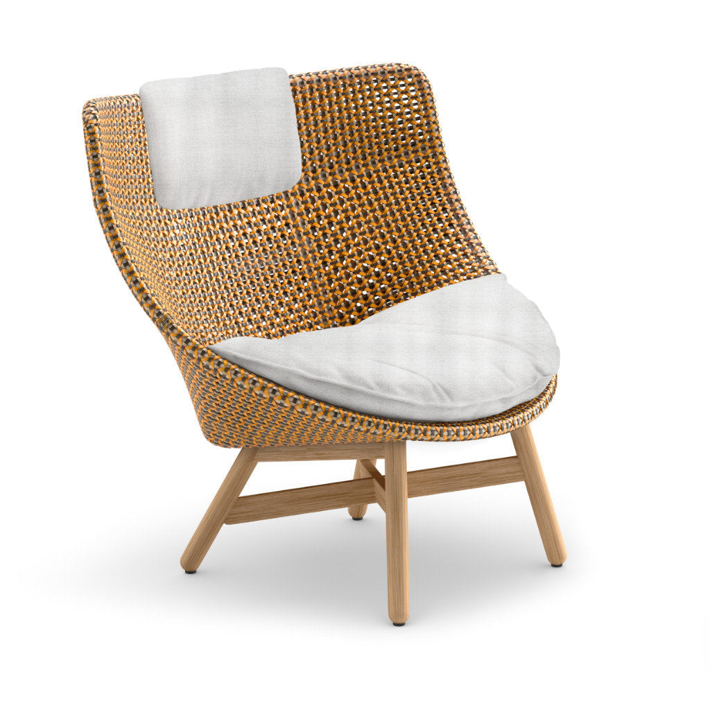 DEDON MBRACE Teak Hochlehner inkl. Sitz & Nackenkissen Dry Plus