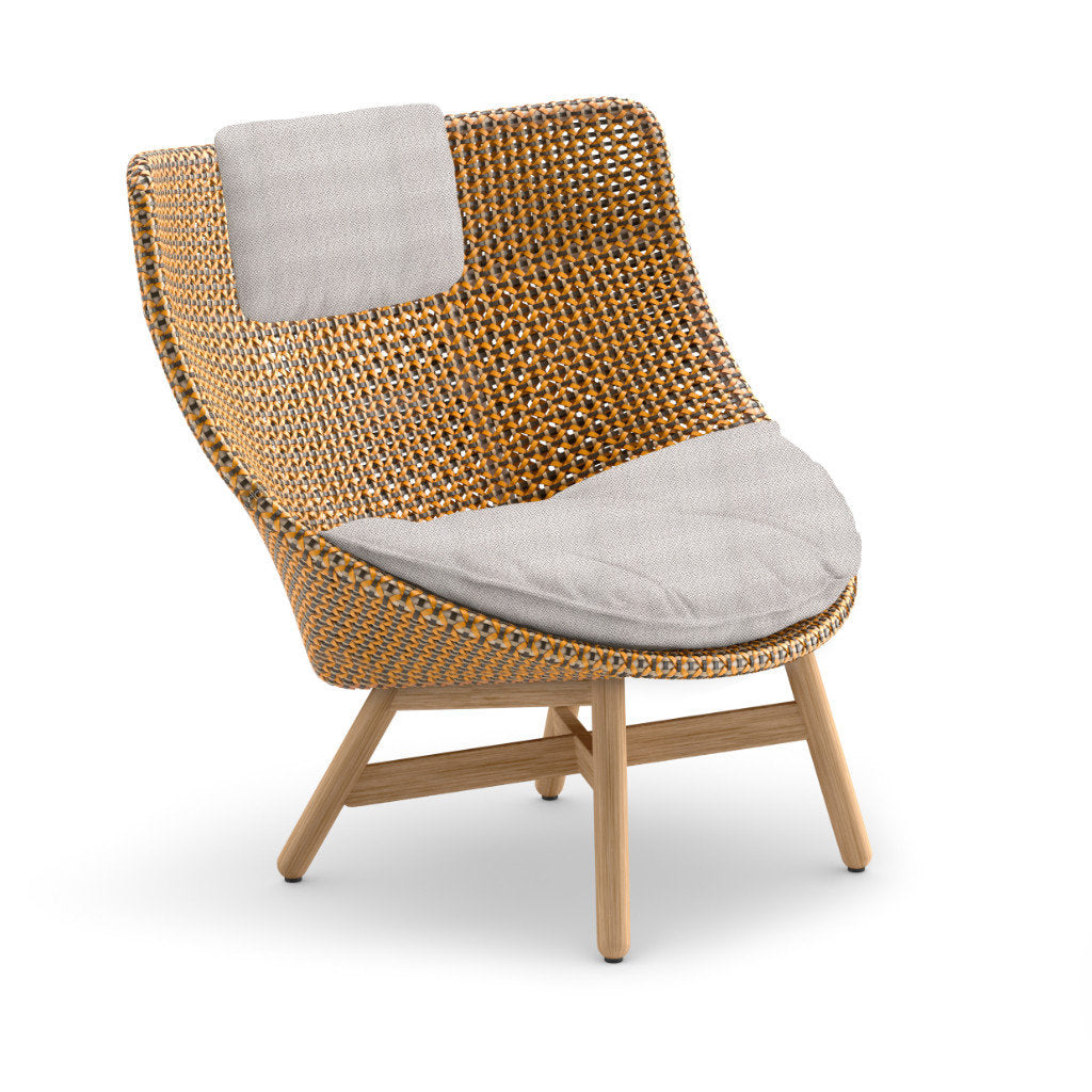 DEDON MBRACE Teak Hochlehner inkl. Sitz & Nackenkissen Dry Plus