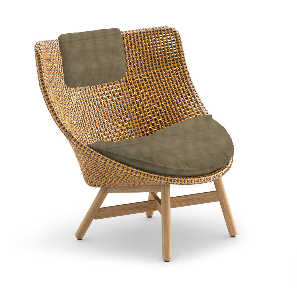 DEDON MBRACE Teak Hochlehner inkl. Sitz & Nackenkissen Dry Plus