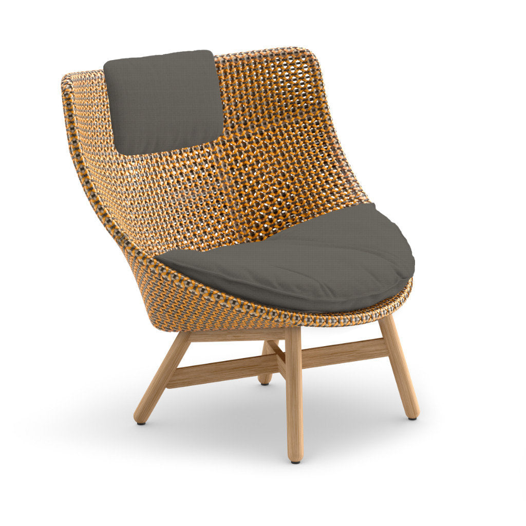 DEDON MBRACE Teak Hochlehner inkl. Sitz & Nackenkissen Dry Plus