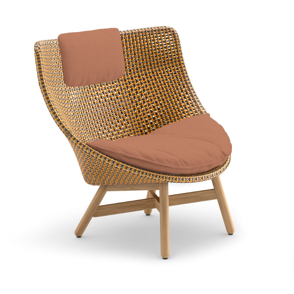 DEDON MBRACE Teak Hochlehner inkl. Sitz & Nackenkissen Dry Plus