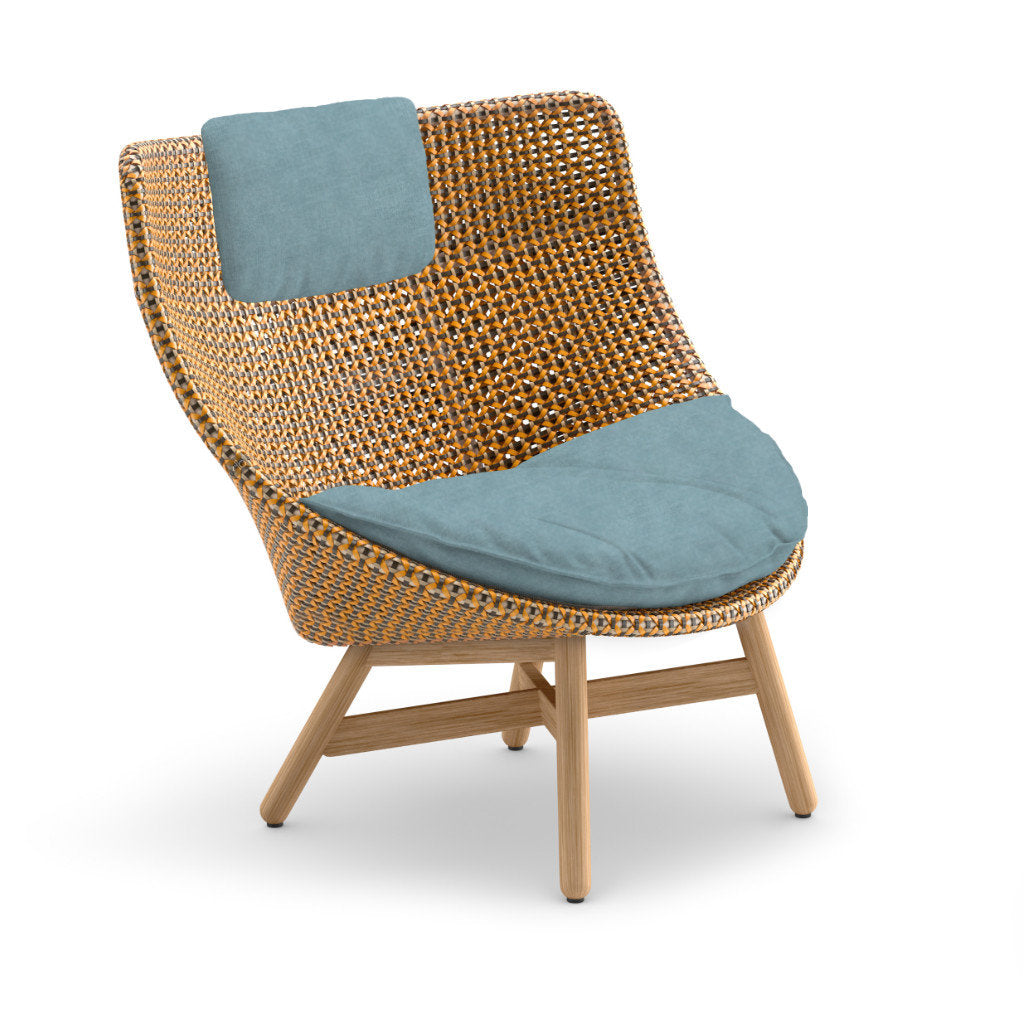 DEDON MBRACE Teak Hochlehner inkl. Sitz & Nackenkissen Dry Plus