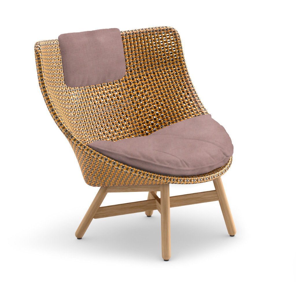 DEDON MBRACE Teak Hochlehner inkl. Sitz & Nackenkissen Dry Plus