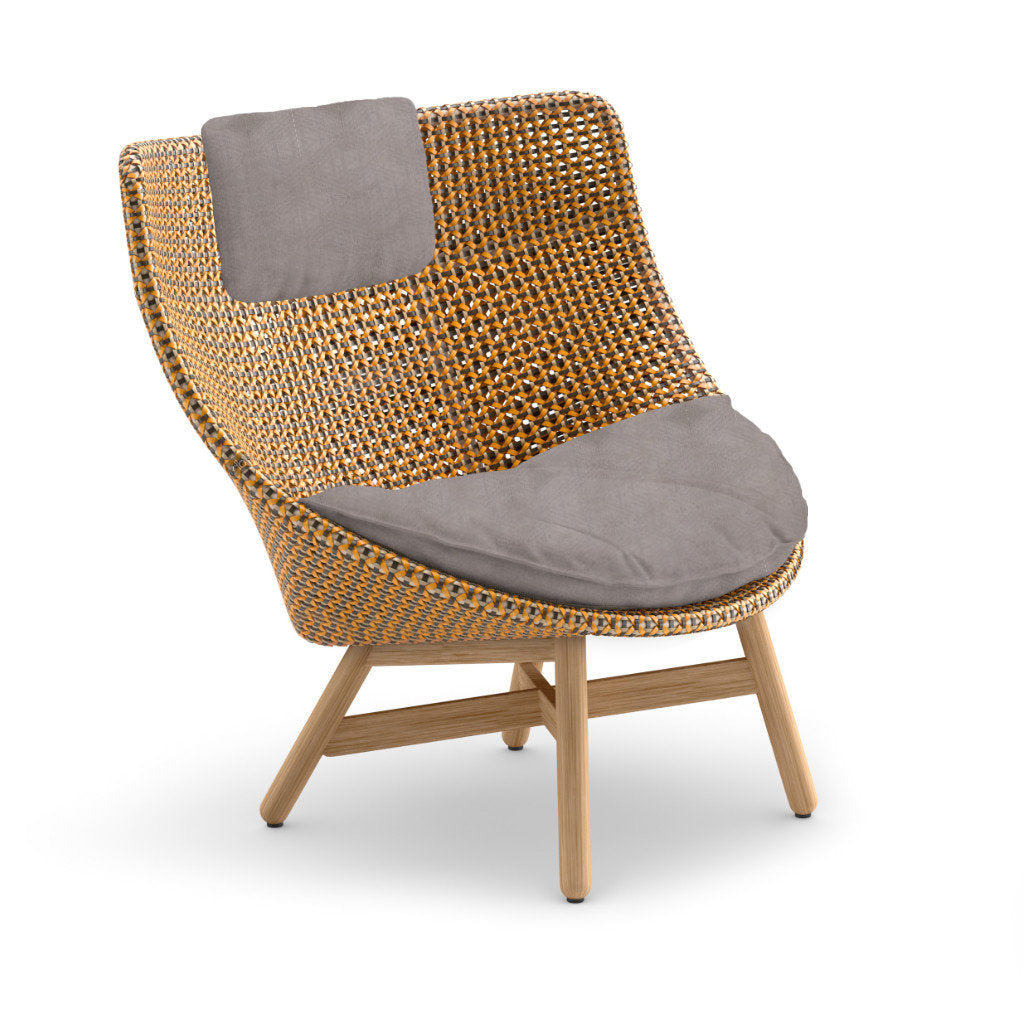 DEDON MBRACE Teak Hochlehner inkl. Sitz & Nackenkissen Dry Plus