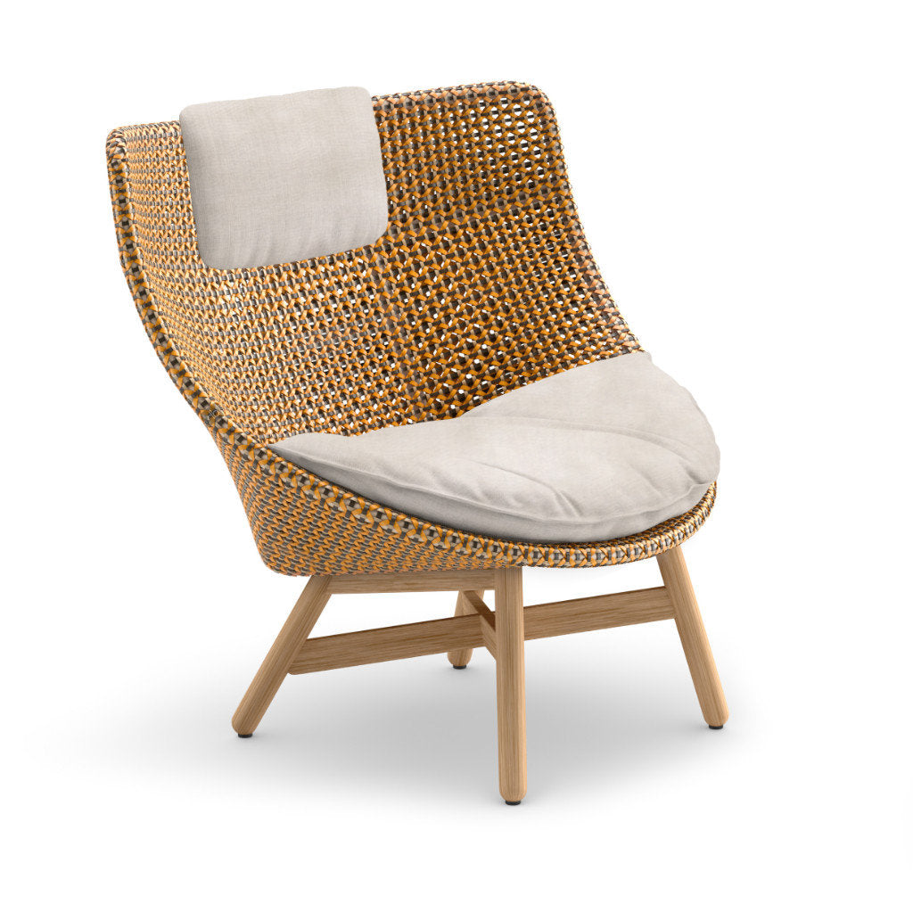 DEDON MBRACE Teak Hochlehner inkl. Sitz & Nackenkissen Dry Plus