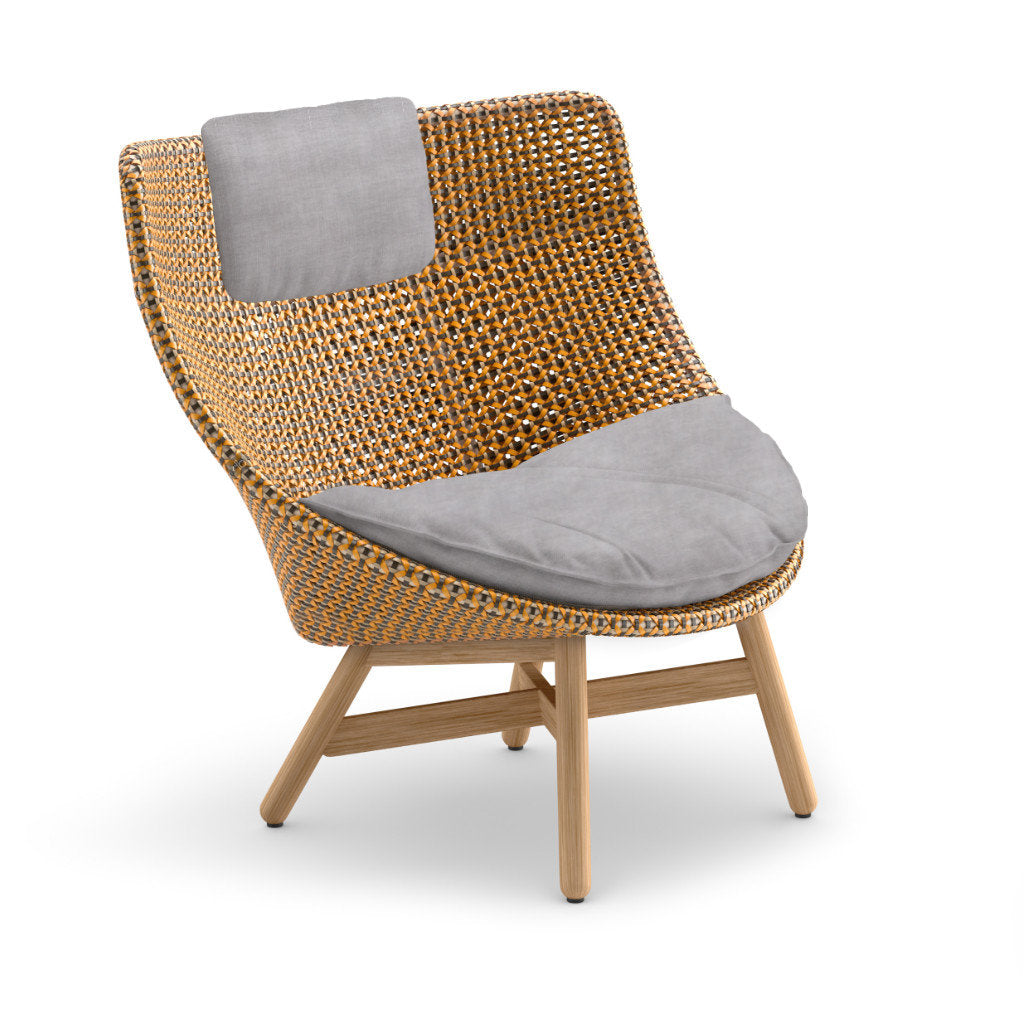 DEDON MBRACE Teak Hochlehner inkl. Sitz & Nackenkissen Dry Plus