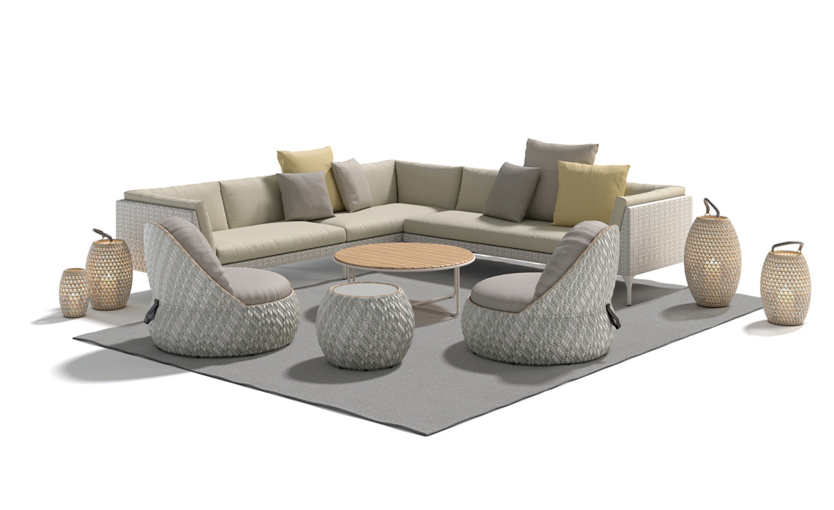 DEDON MU Daybed rechts inkl. Dry+ Kissenset