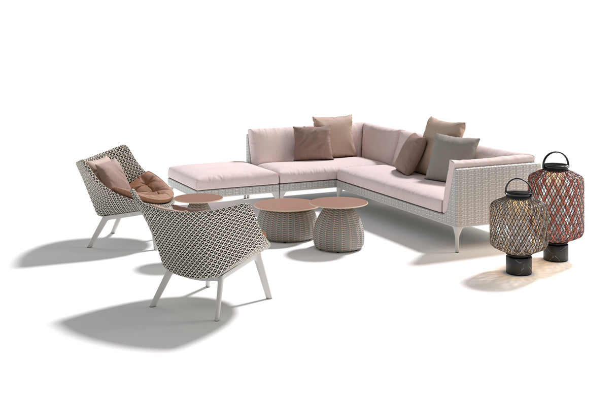DEDON MU Daybed rechts inkl. Dry+ Kissenset