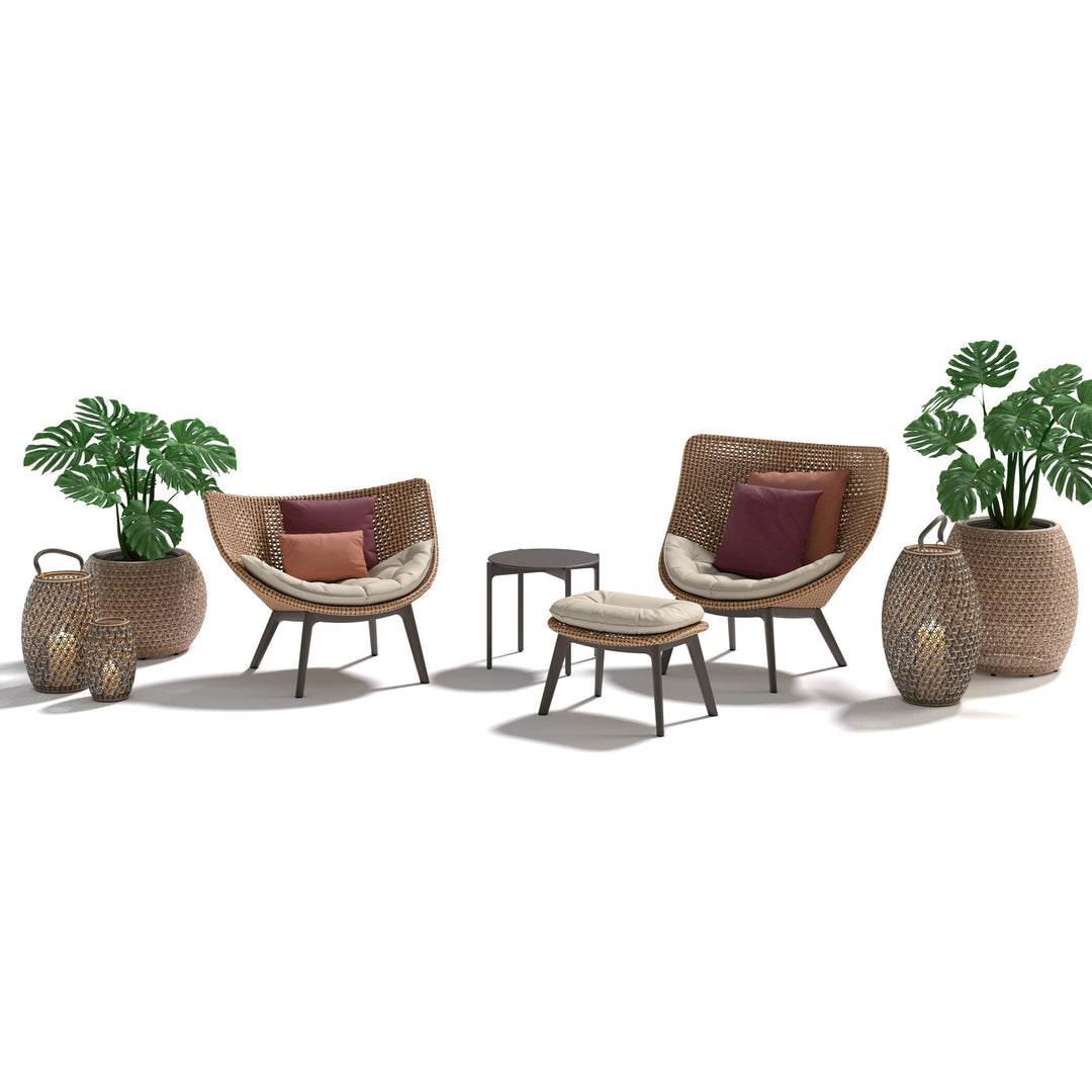 DEDON MBRACE ALU Hocker ohne Kissen