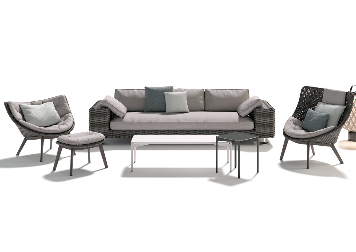 DEDON MBRACE ALU Hocker ohne Kissen