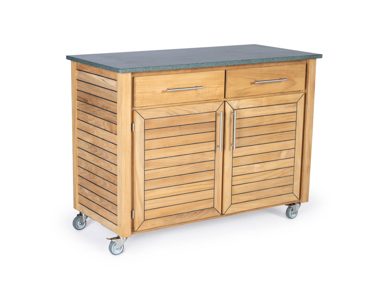 Weishäupl - Deck - 2er-Element - 2 Schübe & 1 Fachboden, mit Granitplatte matt, dunkelgrau