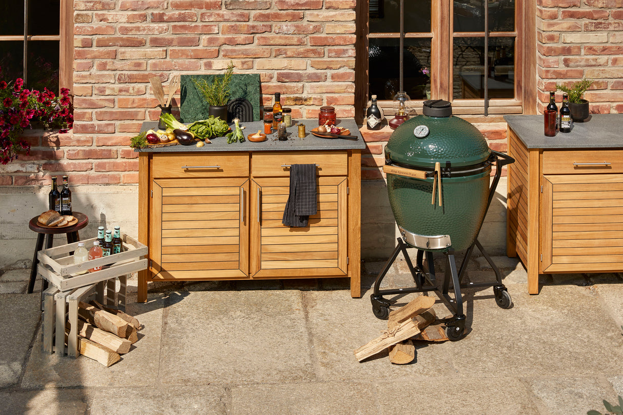 Weishäupl - Deck - Pflanzbord - 2 Schübe & 1 Fachboden, mit Granitplatte matt, dunkelgrau