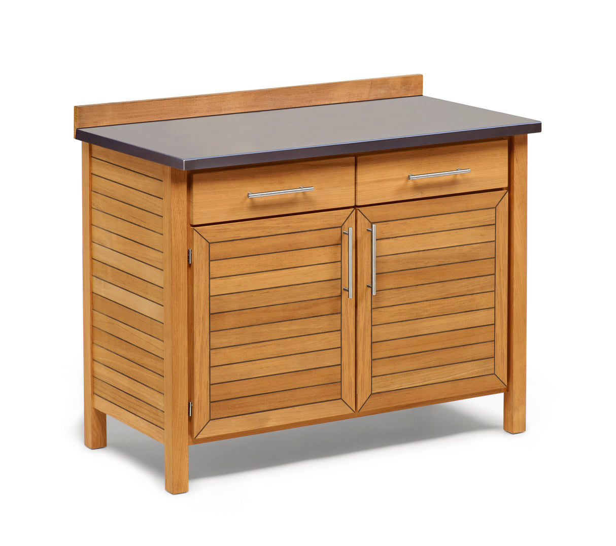 Weishäupl - Deck - Pflanzbord - 2 Schübe & 1 Fachboden, mit Granitplatte matt, dunkelgrau