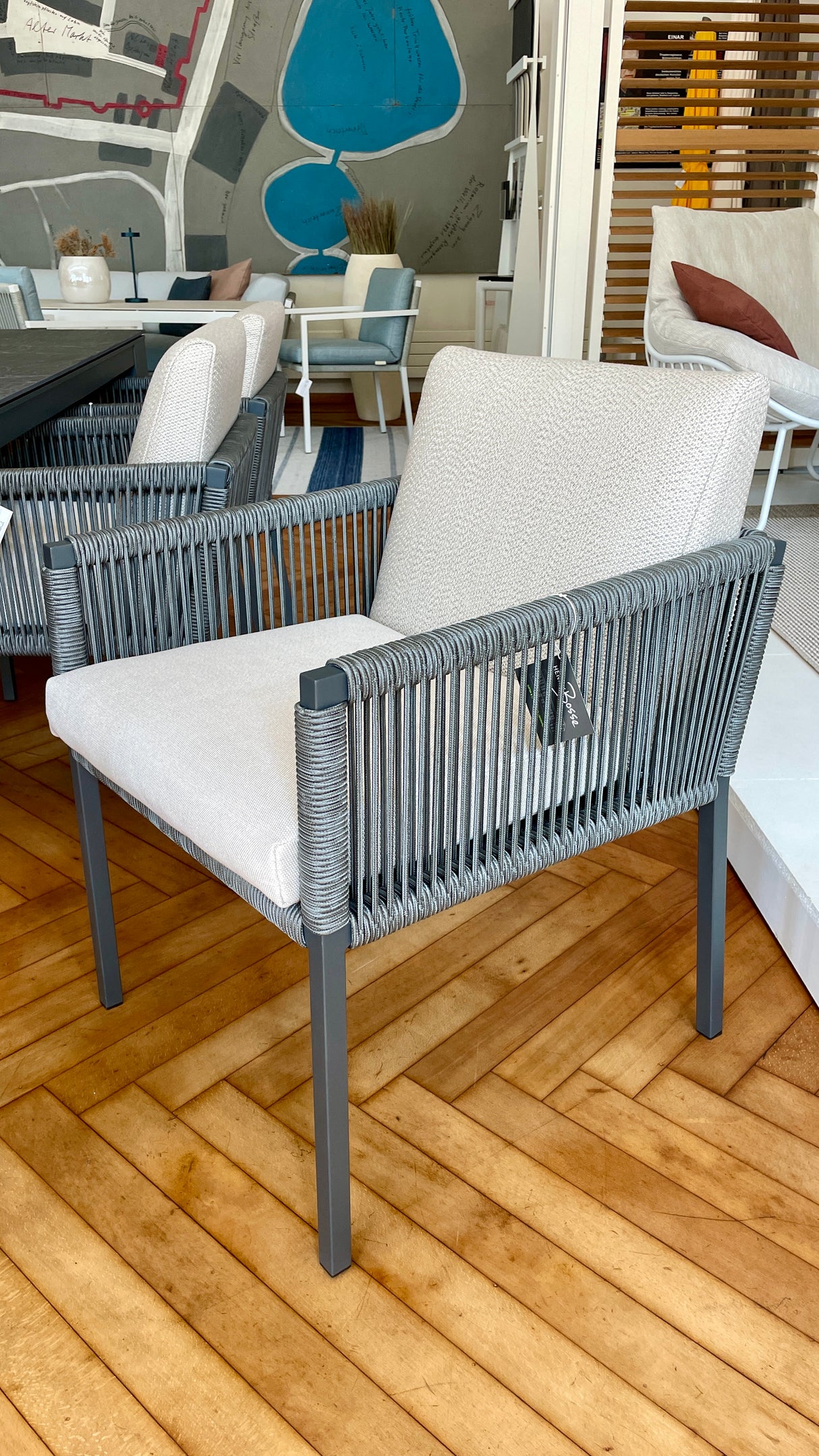 Solpuri Tischgruppe - Elements Dining Tisch mit 6 Club Dining Sessel