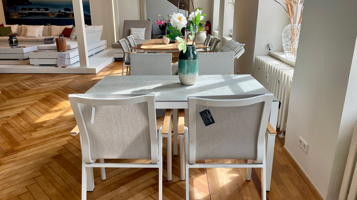 Solpuri Tischgruppe - Classic Alu Dining Tisch mit 4 Soul Stühlen