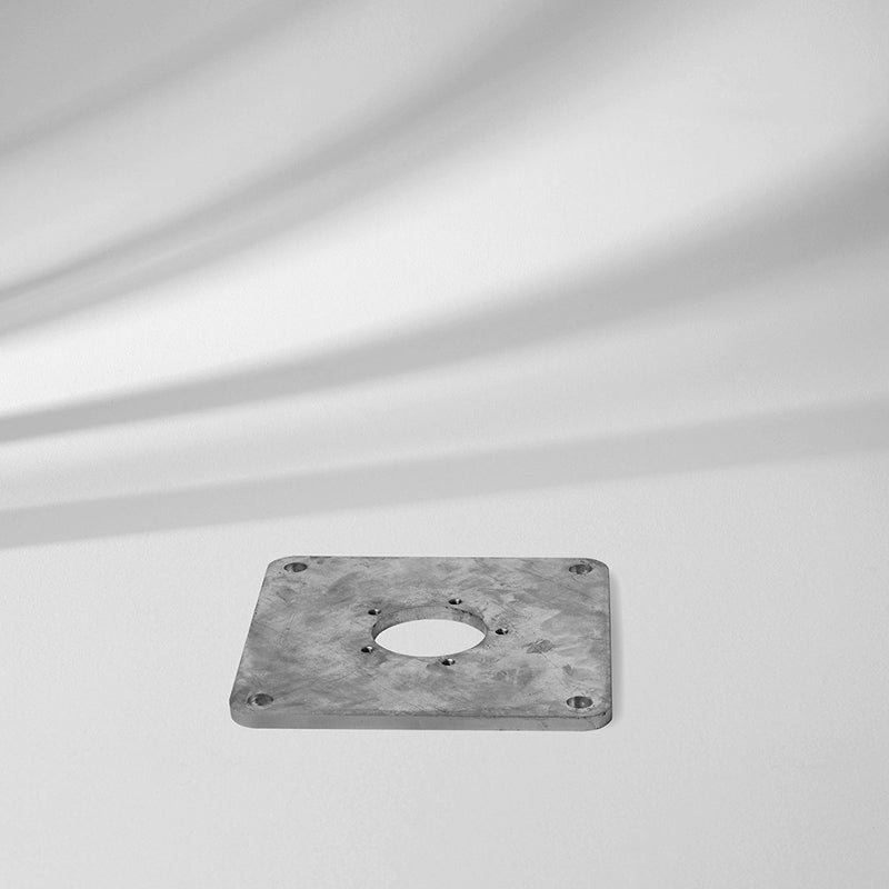 Glatz - Montageplatte M4/M8, 30 x 30 x 1,5 cm, Stahl feuerverzinkt