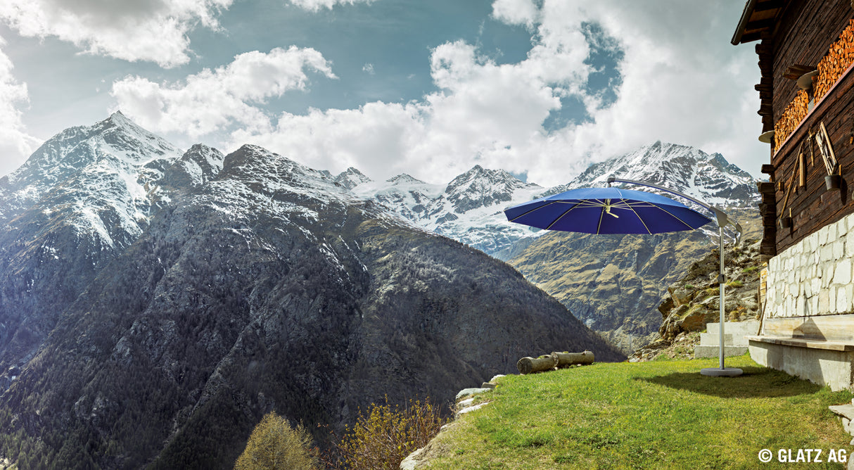 Glatz PENDALEX P+ Sonnenschirm, Gestell Aluminium natureloxiert - rund