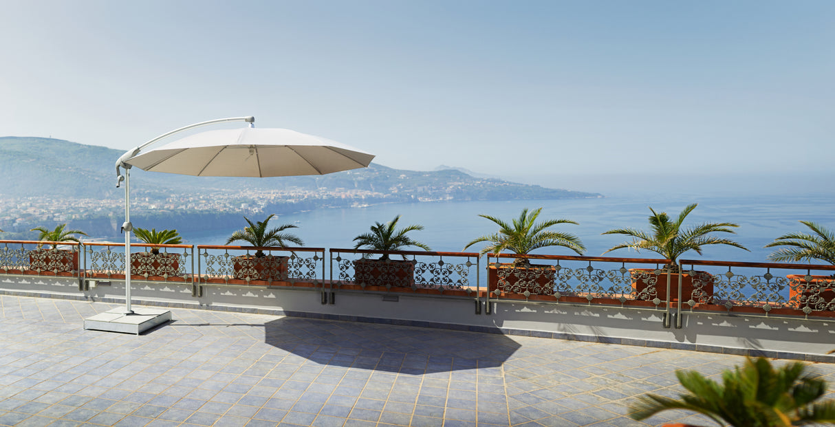 Glatz PENDALEX P+ Sonnenschirm, Gestell Aluminium natureloxiert - rechteckig