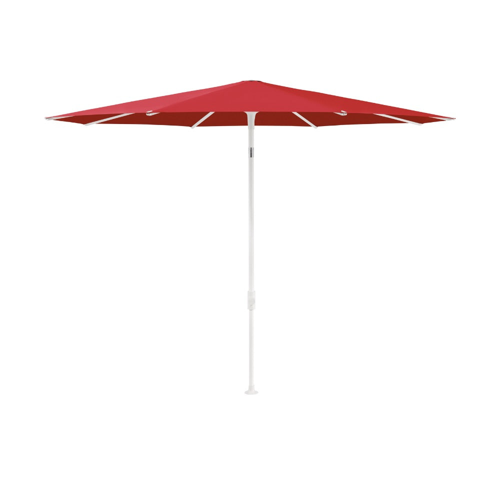 Glatz SMART Sonnenschirm matt weiss pulverbeschichtet - rund