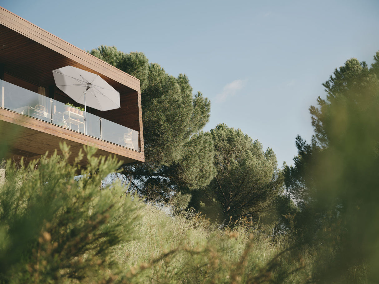 Glatz ALU-SMART Sonnenschirm, Gestell Aluminium natureloxiert- quadratisch